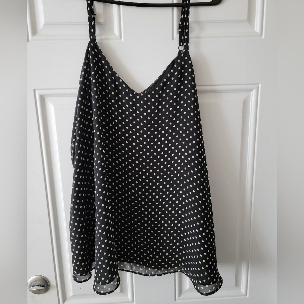 torrid Black and White Polka Dot Camisole